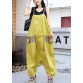 yellow casual prints strap pants plus size women jumpsuit pants