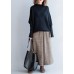 Women black knitted clothes o neck Batwing Sleeve trendy plus size fall knitwear