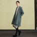 Fashion army green Woolen Coats Women plus size embroidery Winter coat long sleeve woolen outwear