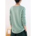 Winter fall green sweaters oversized v neck Sweater Blouse